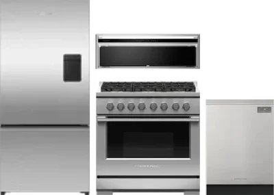 4 Piece Package Includes Refrigerator, Range, Hood And Dishwasher